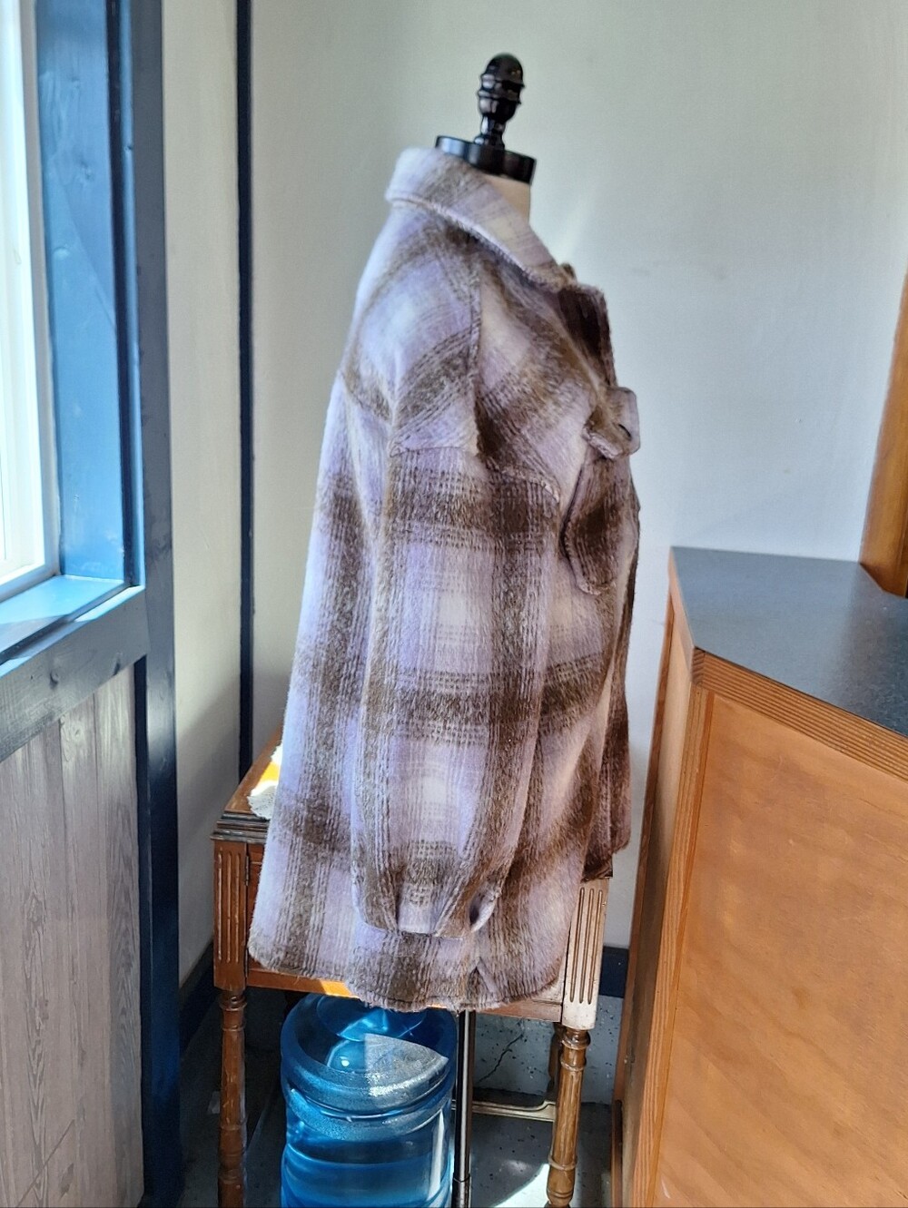 Bagatelle "Avebury Les Filles" Plaid Fleece Shacket Jacket, Small, Style#69662 - Picture 7 of 16